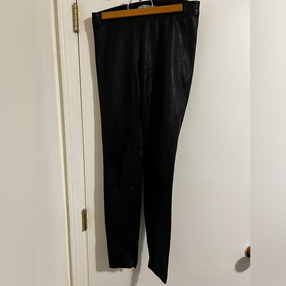 EUC Vince Leather Zip Leggings | Black | Size Medium - Picture 12 of 16